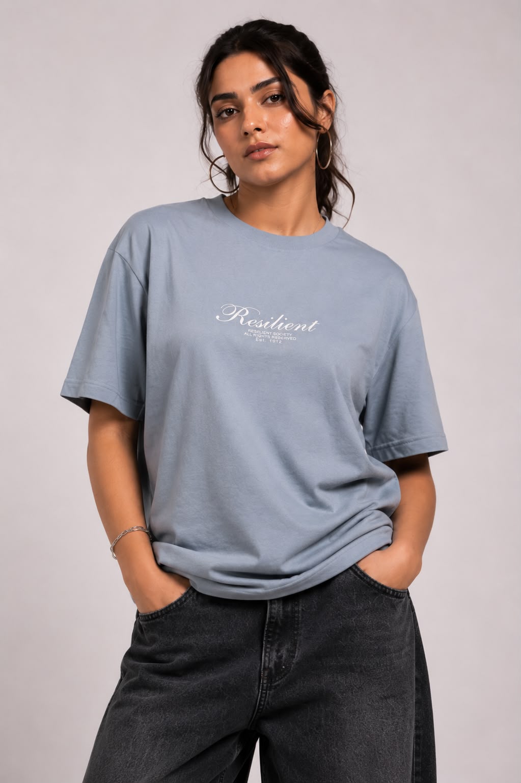 THREAD RARE Polished Rose Oversized Drop Shoulder T-Shirt – Organic Lite GSM