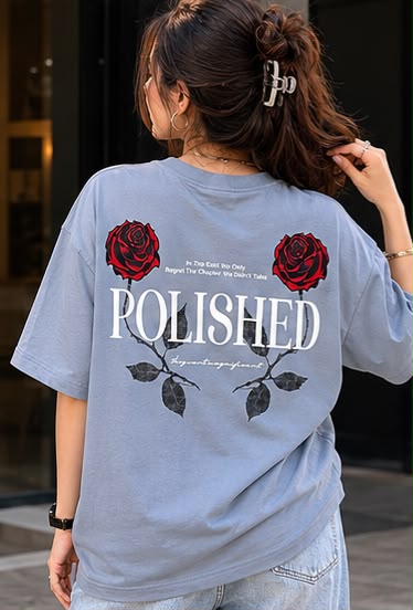 THREAD RARE Polished Rose Oversized Drop Shoulder T-Shirt – Organic Lite GSM