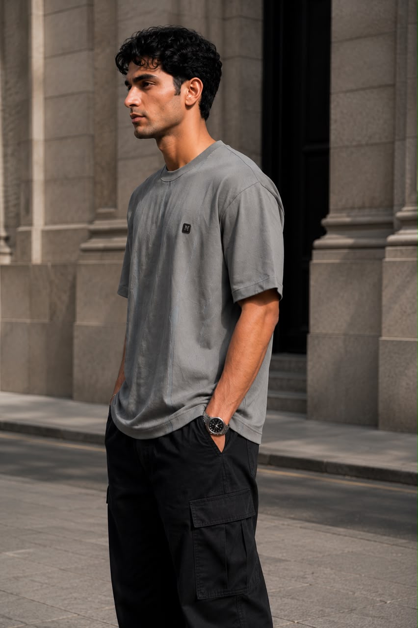 THREAD RARE – Distressed Brasso Knit Oversized T-Shirt