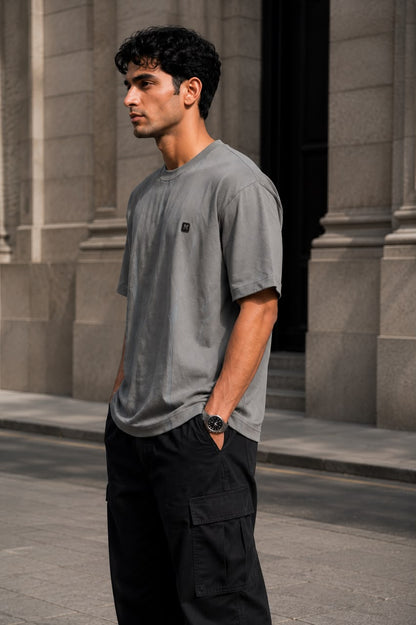 THREAD RARE – Distressed Brasso Knit Oversized T-Shirt