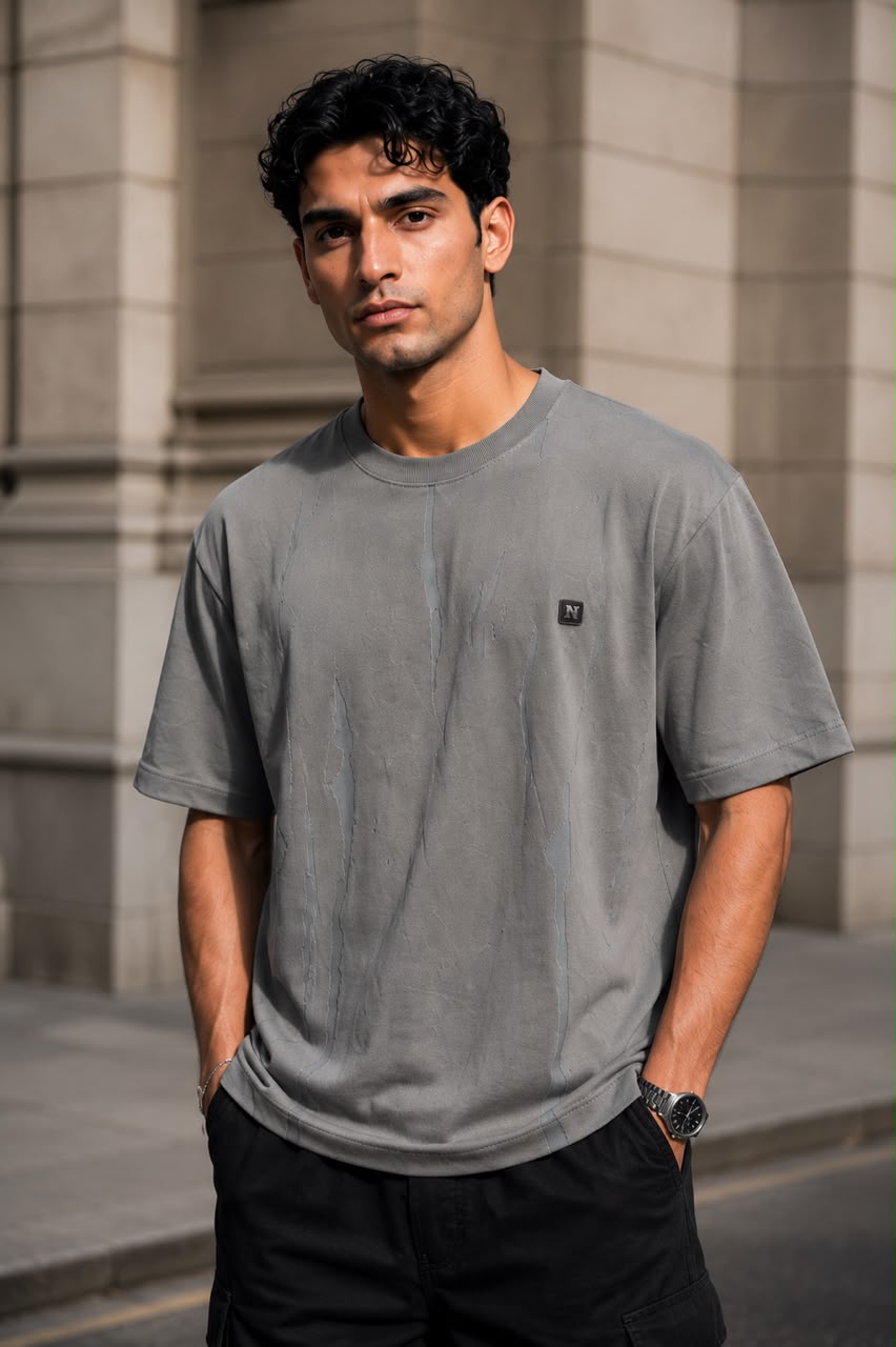 THREAD RARE – Distressed Brasso Knit Oversized T-Shirt