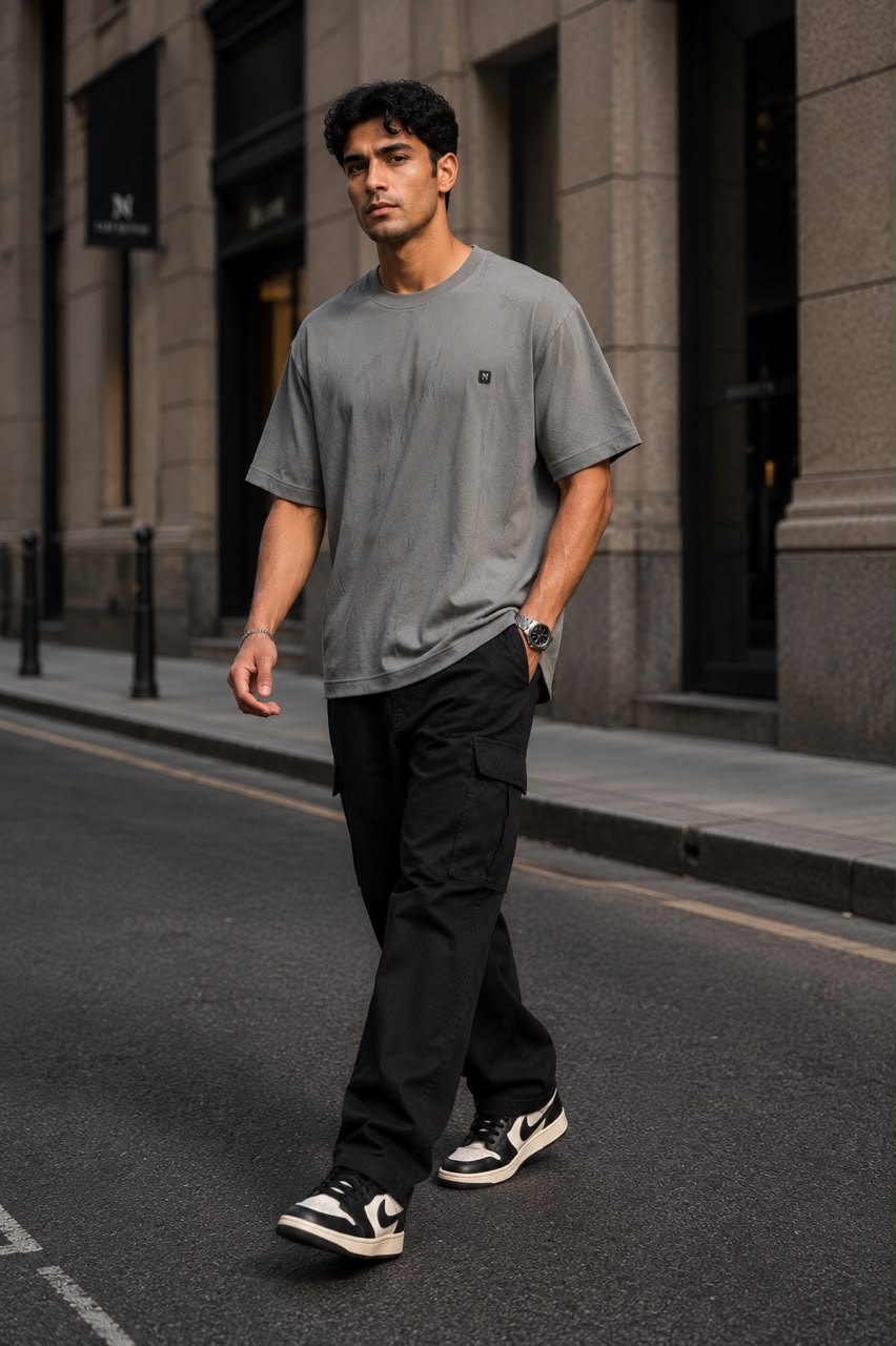 THREAD RARE – Distressed Brasso Knit Oversized T-Shirt