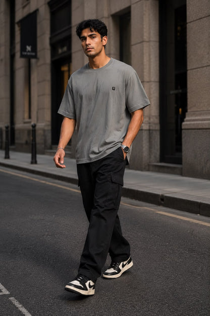 THREAD RARE – Distressed Brasso Knit Oversized T-Shirt