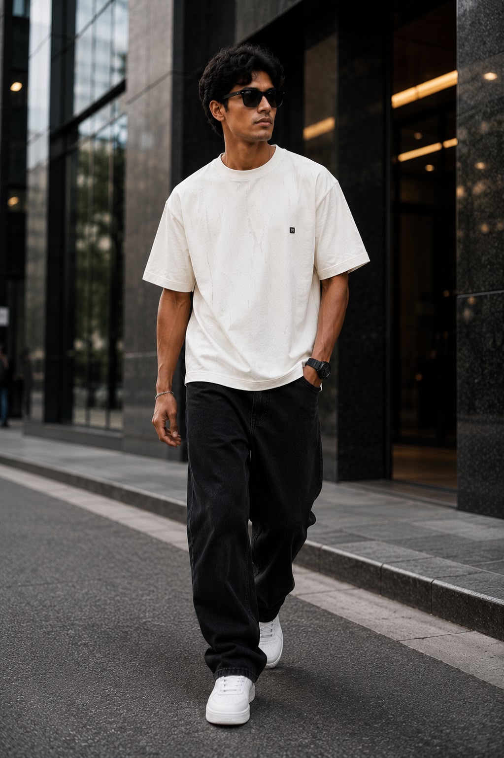 THREAD RARE Brasso Texture Oversized T-Shirt – Off White
