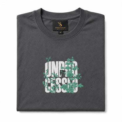 THREAD RARE Women’s Oversized T-Shirt | Lite GSM Organic Cotton | Drop Shoulder | Underdressed Graphic Print | Charcoal Grey