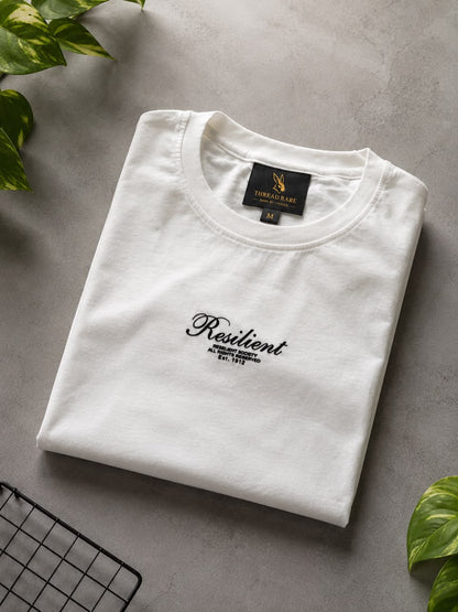 THREAD RARE Resilient Oversized Drop Shoulder T-Shirt for Women | Organic Cotton | Off White