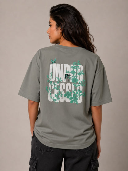 THREAD RARE Undercover Botanical Oversized T-Shirt – Sage Green
