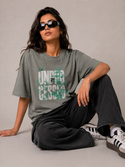THREAD RARE Undercover Botanical Oversized T-Shirt – Sage Green