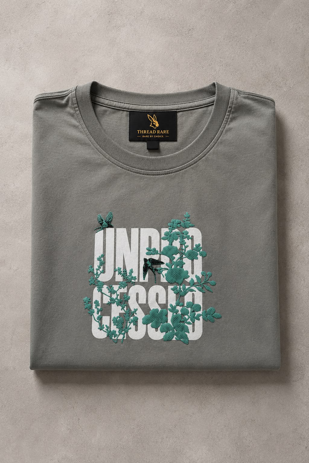 THREAD RARE Undercover Botanical Oversized T-Shirt – Sage Green