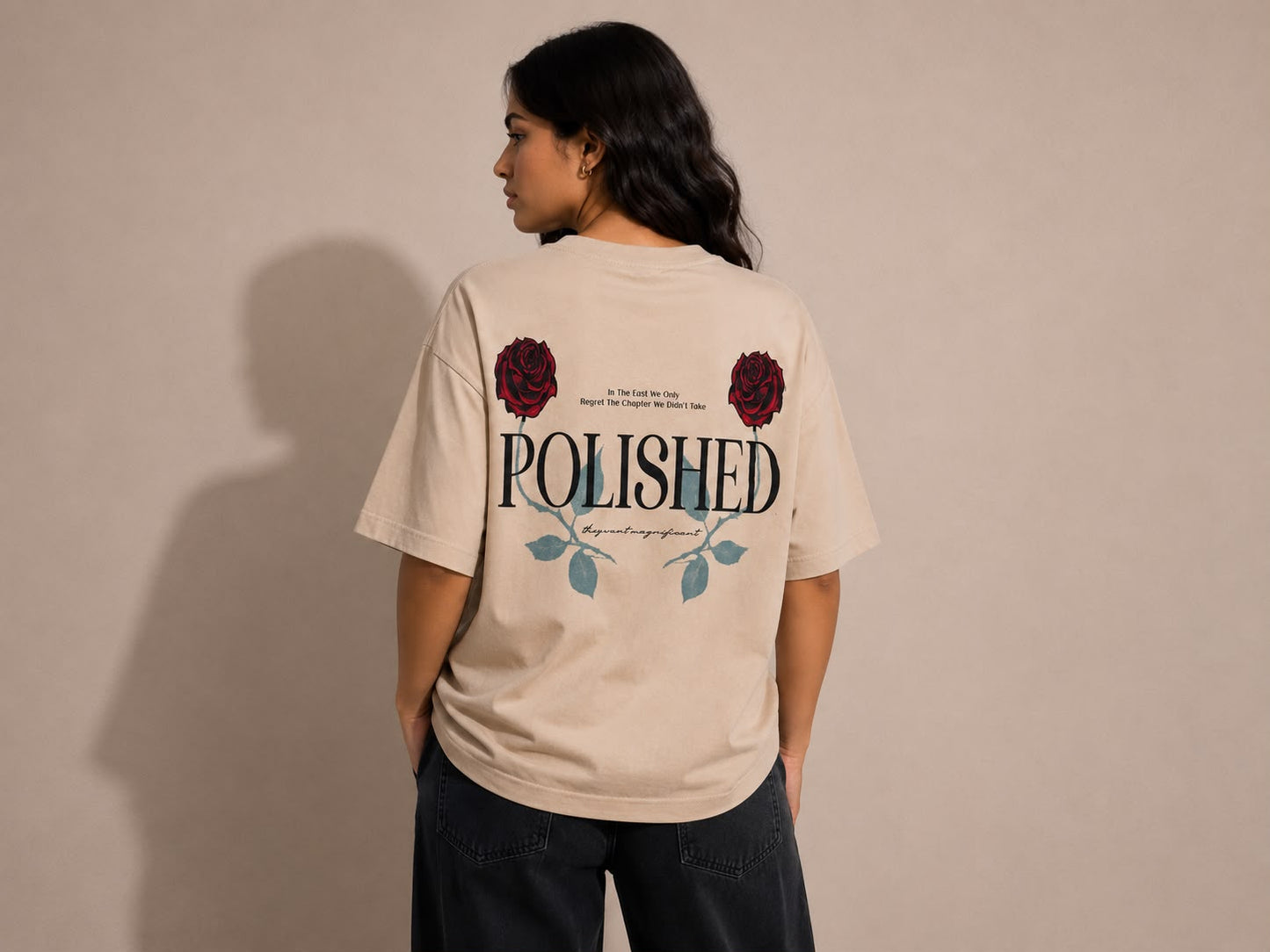 THREAD RARE Resilient Oversized T-Shirt – Beige | Drop Shoulder | Lite GSM Organic Cotton