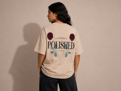 THREAD RARE Resilient Oversized T-Shirt – Beige | Drop Shoulder | Lite GSM Organic Cotton