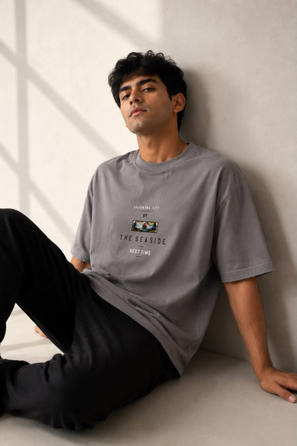 THREAD RARE The Seaside Oversized T-Shirt – Grey