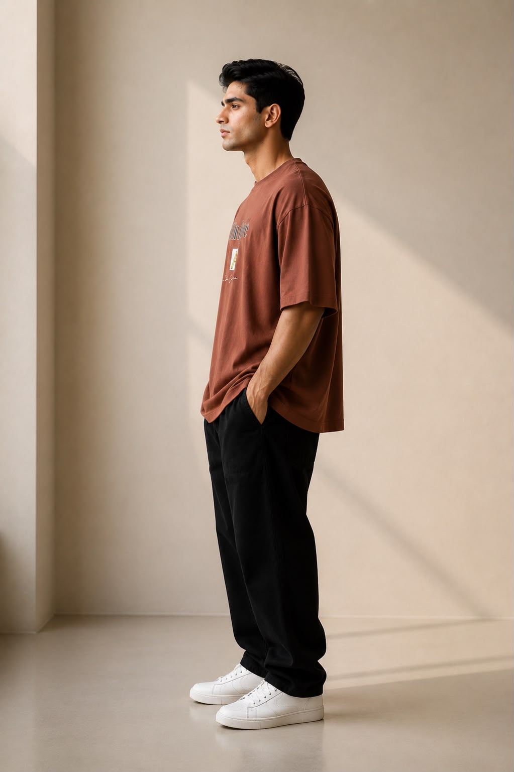 THREAD RARE The Unique Brown Oversized T-Shirt for Men | Premium Cotton Streetwear