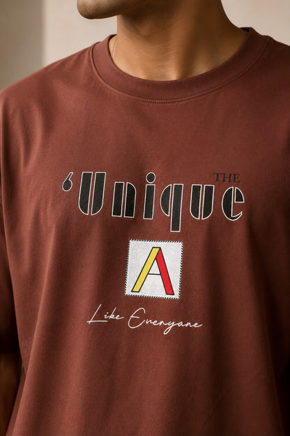 THREAD RARE The Unique Brown Oversized T-Shirt for Men | Premium Cotton Streetwear