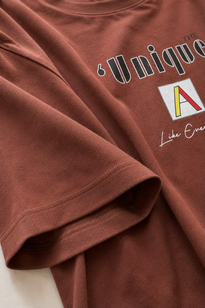 THREAD RARE The Unique Brown Oversized T-Shirt for Men | Premium Cotton Streetwear