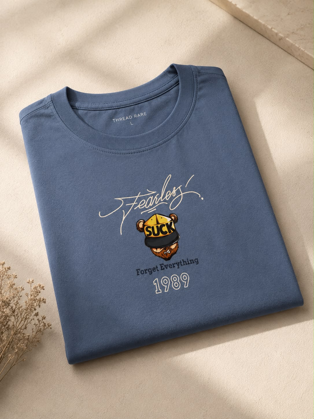 THREAD RARE Fearless 1989 Oversized T-Shirt | Premium Cotton Streetwear Tee for Men