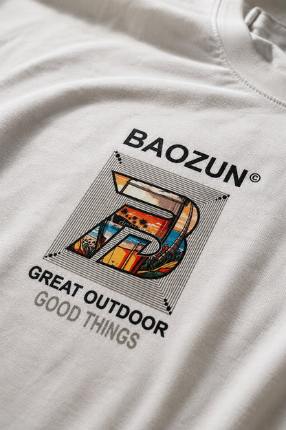 THREAD RARE Oversized White Graphic T-Shirt for Men | Premium Streetwear Cotton Tee