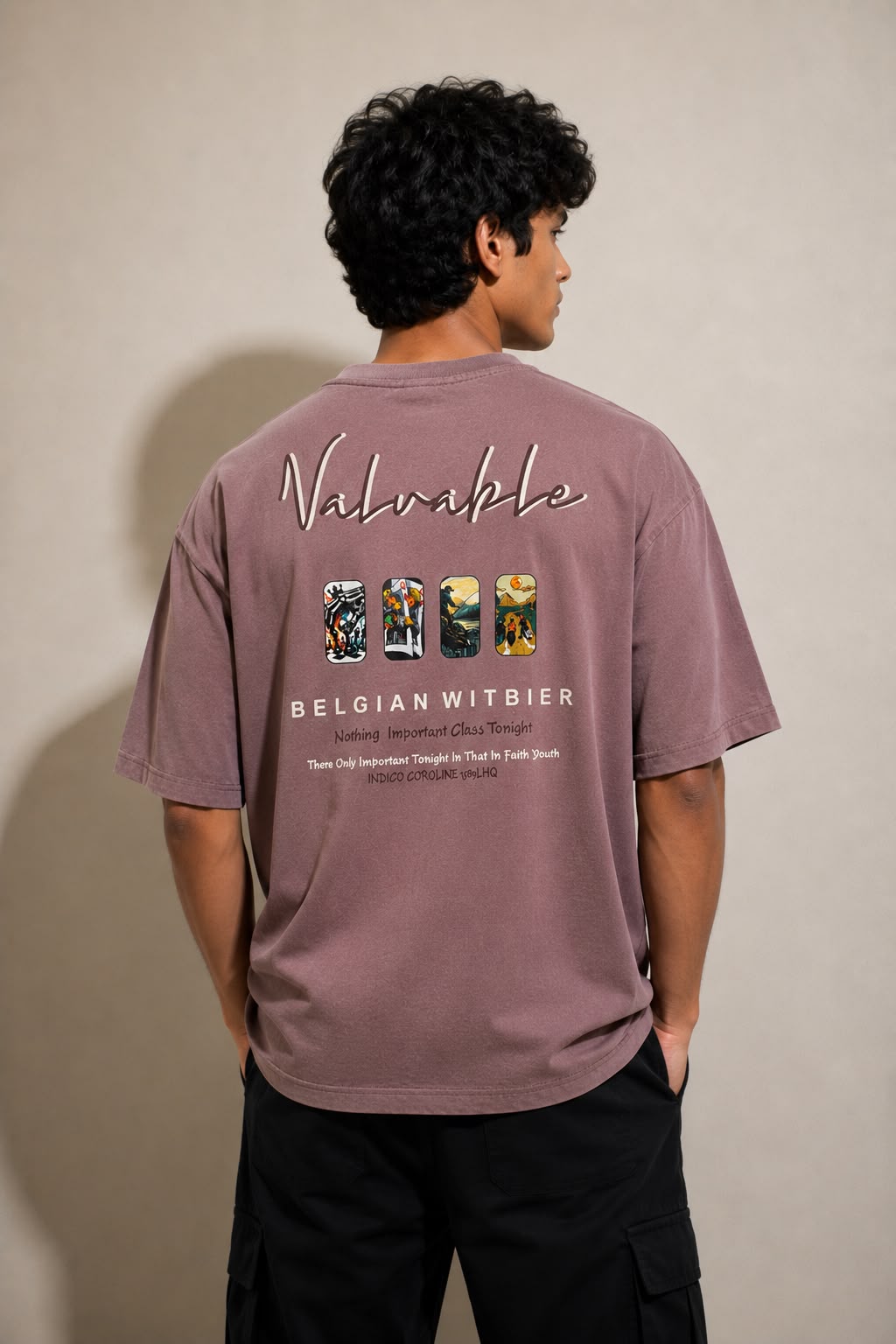 THREAD RARE Valuable Oversized T-Shirt – Dusty Mauve | Premium Cotton Streetwear Tee