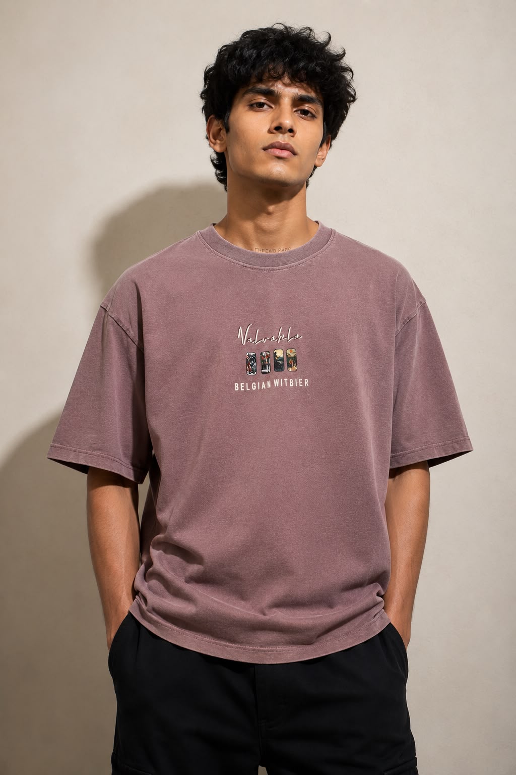 THREAD RARE Valuable Oversized T-Shirt – Dusty Mauve | Premium Cotton Streetwear Tee