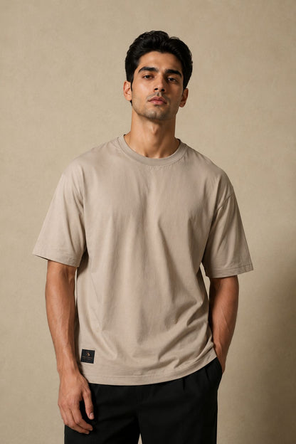 THREAD RARE Essential Oversized T-Shirt – Sand Beige