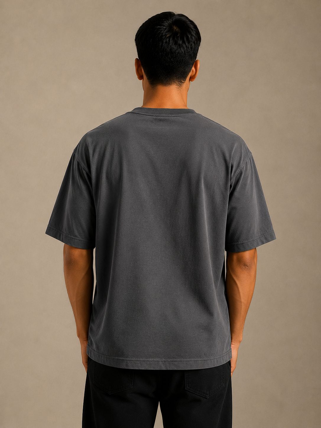 THREAD RARE Oversized Charcoal Grey T-Shirt | Premium Heavy Cotton Streetwear