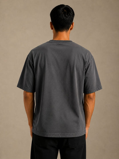 THREAD RARE Oversized Charcoal Grey T-Shirt | Premium Heavy Cotton Streetwear