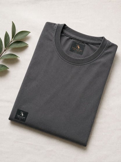THREAD RARE Oversized Charcoal Grey T-Shirt | Premium Heavy Cotton Streetwear