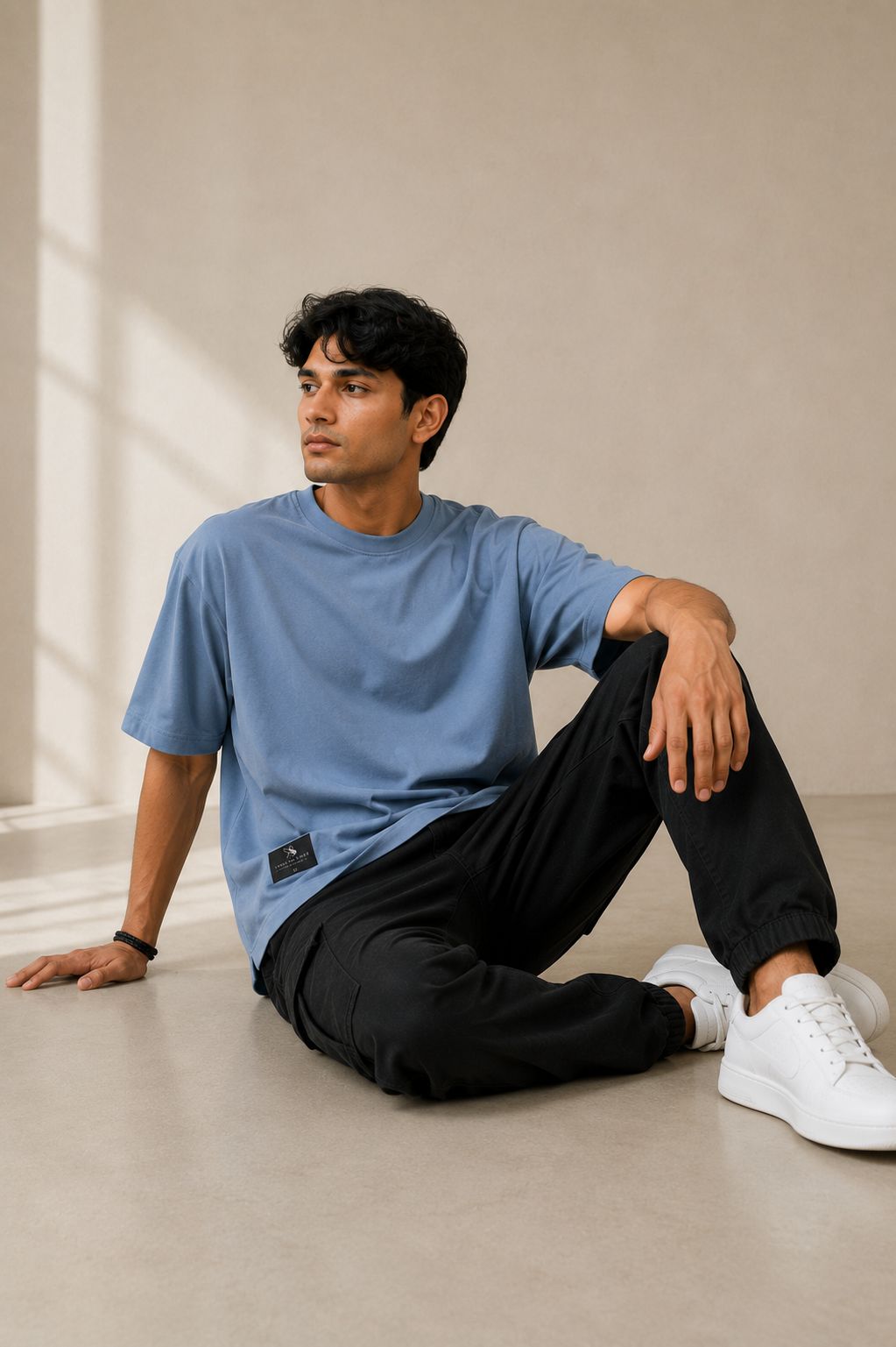 THREAD RARE Premium Oversized T-Shirt – Dusty Blue