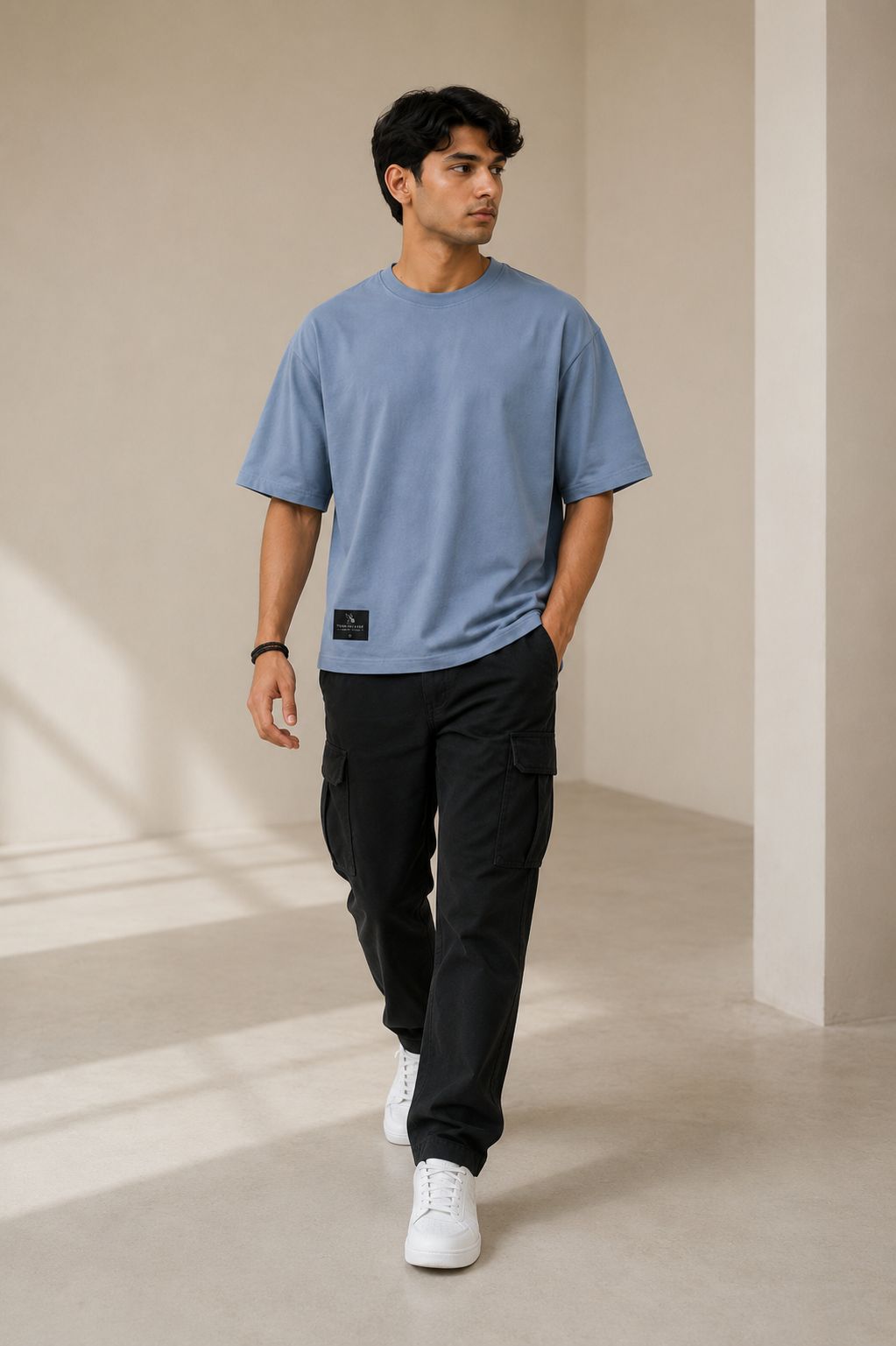 THREAD RARE Premium Oversized T-Shirt – Dusty Blue