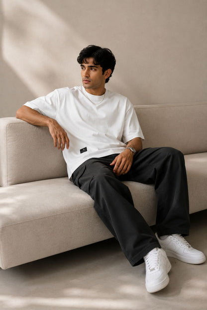 THREAD RARE Premium Oversized White T-Shirt | Minimal Streetwear Essential