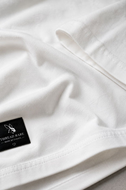 THREAD RARE Premium Oversized White T-Shirt | Minimal Streetwear Essential