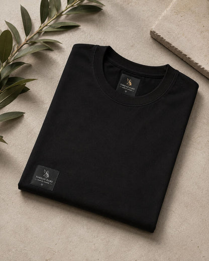 THREAD RARE Oversized Black T-Shirt | Premium Streetwear Essential