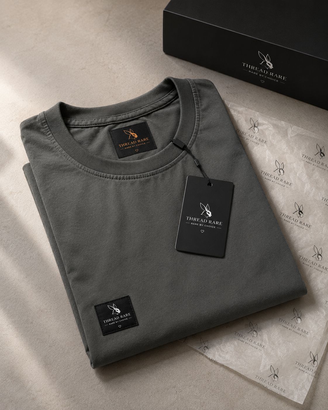 THREAD RARE Oversized Essential T-Shirt – Charcoal Grey