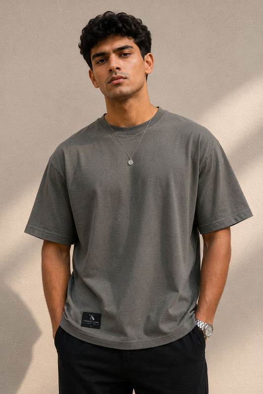 THREAD RARE Oversized Essential T-Shirt – Charcoal Grey